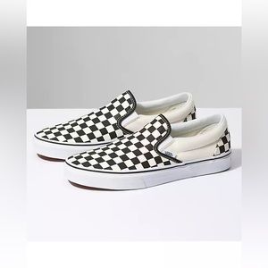 Vans Classic B&W Checkered Slip On Shoes